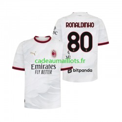 AC Milan Maillot avec flocage Ronaldinho 80 Extérieur 2026-2027 ,Homme MC