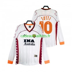 AS Rome Maillot avec flocage Totti 10 Rétro Extérieur 2002 2022 ,Homme ML