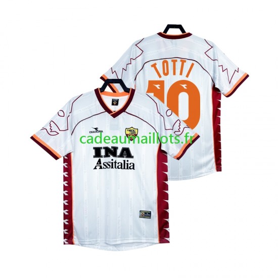 AS Rome Maillot avec flocage Totti 10 Rétro Extérieur 2002 2022 ,Homme MC