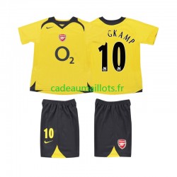 Arsenal Maillot avec flocage BERGKAMP 10 Rétro Extérieur 1998 2006 ,Tenue Enfant MC