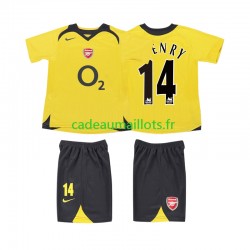 Arsenal Maillot avec flocage Thierry Henry 14 Rétro Extérieur 1998 2006 ,Tenue Enfant MC