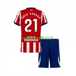 Atlético Madrid Maillot avec flocage Obed Vargas 21 Domicile 2026-2027 ,Tenue Enfant MC