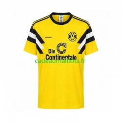 Borussia Dortmund Maillot avec flocage Rétro Domicile 1989 ,Homme MC