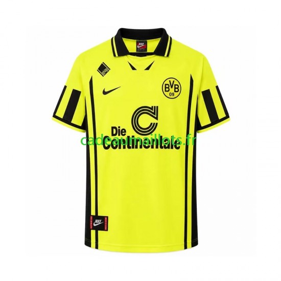 Borussia Dortmund Maillot avec flocage Rétro Domicile 1996 ,Homme MC