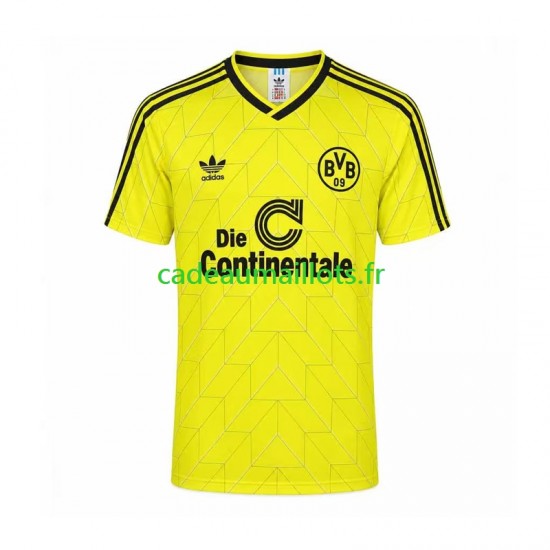Borussia Dortmund Maillot avec flocage Rétro Domicile 1988 ,Homme MC