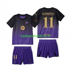 FC Barcelone Maillot avec flocage Raphinha 11 Extérieur 2026-2027 ,Tenue Enfant MC