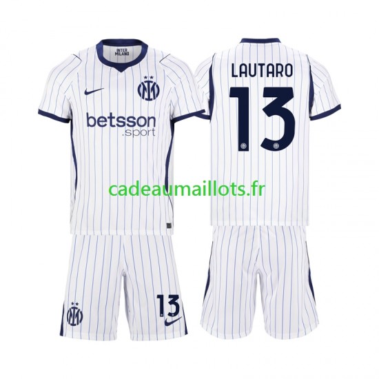 Inter Milan Maillot avec flocage Lautaro Martinez 13 Extérieur 2026-2027 ,Tenue Enfant MC