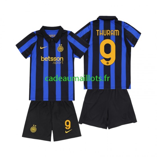 Inter Milan Maillot avec flocage Marcus Thuram 9 Domicile 2026-2027 ,Tenue Enfant MC