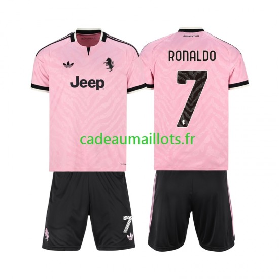Juventus Maillot avec flocage Cristiano Ronaldo 7 Extérieur 2026-2027 ,Tenue Enfant MC