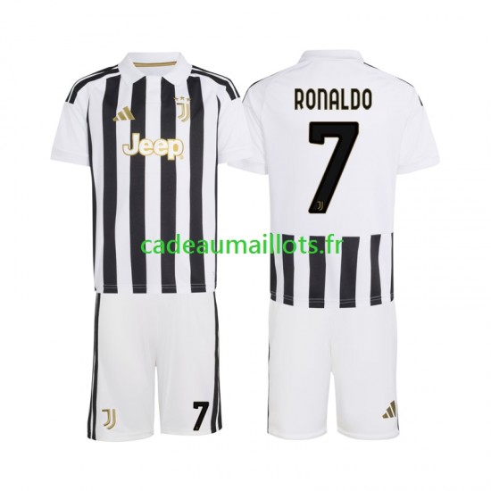 Juventus Maillot avec flocage Cristiano Ronaldo 7 Domicile 2026-2027 ,Tenue Enfant MC