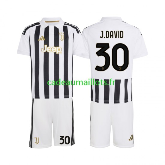 Juventus Maillot avec flocage Jonathan David 30 Domicile 2026-2027 ,Tenue Enfant MC