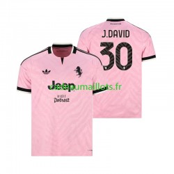 Juventus Maillot avec flocage Jonathan David 30 Extérieur 2026-2027 ,Homme MC