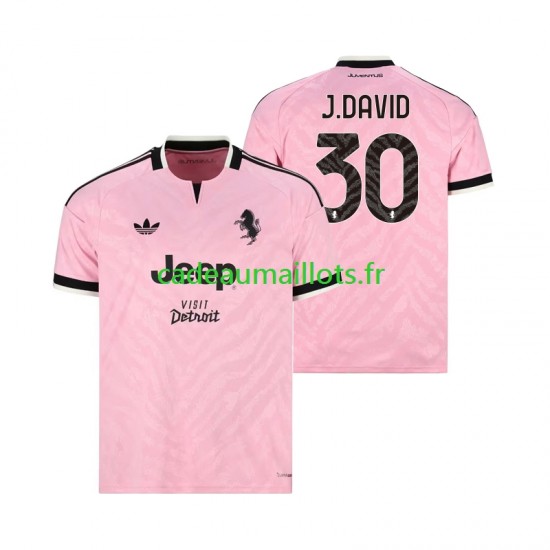 Juventus Maillot avec flocage Jonathan David 30 Extérieur 2026-2027 ,Homme MC