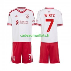 Liverpool Maillot avec flocage Florian Wirtz 7 Extérieur 2026-2027 ,Tenue Enfant MC