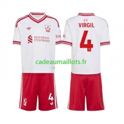 Liverpool Maillot avec flocage Virgil van Dijk 4 Extérieur 2026-2027 ,Tenue Enfant MC