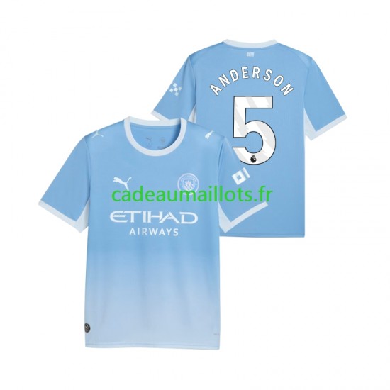Manchester City Maillot avec flocage Elliot Anderson 5 Domicile 2026-2027 ,Homme MC