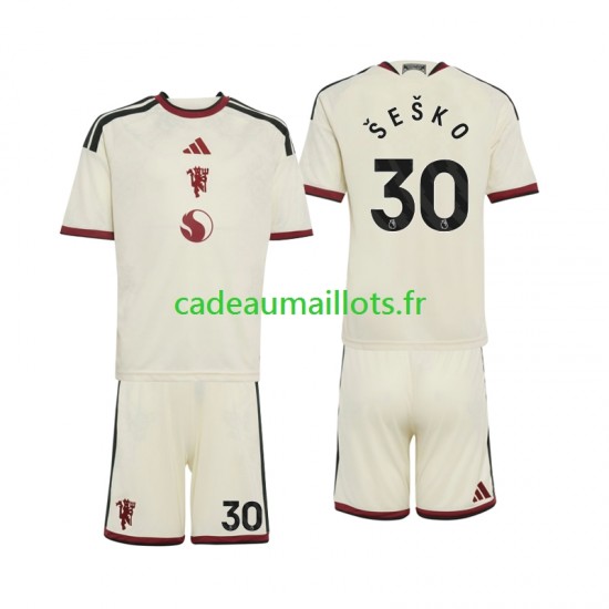 Manchester United Maillot avec flocage Benjamin Sesko 30 3ème 2026-2027 ,Tenue Enfant MC