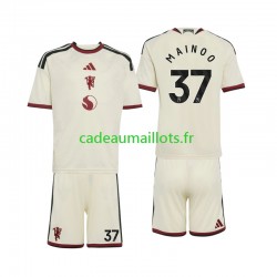 Manchester United Maillot avec flocage Kobbie Mainoo 37 3ème 2026-2027 ,Tenue Enfant MC
