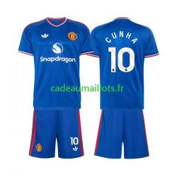 Manchester United Maillot avec flocage Matheus Cunha 10 Extérieur 2026-2027 ,Tenue Enfant MC