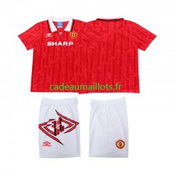 Manchester United Maillot avec flocage Rétro Domicile 1993 1994 ,Tenue Enfant MC