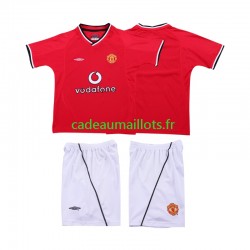 Manchester United Maillot avec flocage Rétro Domicile 2022 2010 ,Tenue Enfant MC