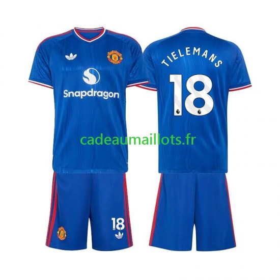 Manchester United Maillot avec flocage Youri Tielemans 18 Extérieur 2026-2027 ,Tenue Enfant MC