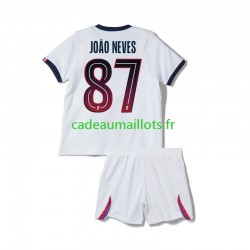 Paris Saint-Germain Maillot avec flocage Joao Neves 87 Extérieur 2026-2027 ,Tenue Enfant MC