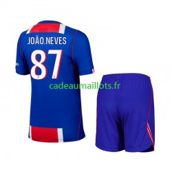 Paris Saint-Germain Maillot avec flocage Joao Neves 87 Domicile 2026-2027 ,Tenue Enfant MC
