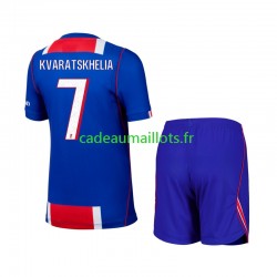 Paris Saint-Germain Maillot avec flocage Khvicha Kvaratskhelia 7 Domicile 2026-2027 ,Tenue Enfant MC
