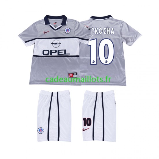 Paris Saint-Germain Maillot avec flocage OKOCHA 10 Rétro Extérieur 2022 2011 ,Tenue Enfant MC