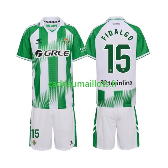 Real Betis Maillot avec flocage Fidalgo 15 Domicile 2026-2027 ,Tenue Enfant MC