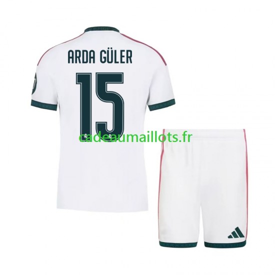 Real Madrid Maillot avec flocage Arda Guler 15 Domicile 2026-2027 ,Tenue Enfant MC