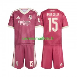 Real Madrid Maillot avec flocage Arda Guler 15 3ème 2026-2027 ,Tenue Enfant MC