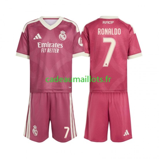 Real Madrid Maillot avec flocage Cristiano Ronaldo 7 3ème 2026-2027 ,Tenue Enfant MC