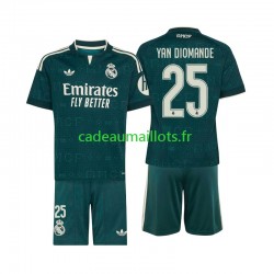 Real Madrid Maillot avec flocage Yan Diomande 25 Extérieur 2026-2027 ,Tenue Enfant MC