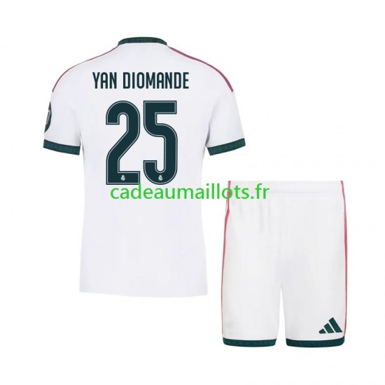 Real Madrid Maillot avec flocage Yan Diomande 25 Domicile 2026-2027 ,Tenue Enfant MC
