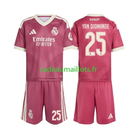 Real Madrid Maillot avec flocage Yan Diomande 25 3ème 2026-2027 ,Tenue Enfant MC