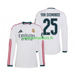 Real Madrid Maillot avec flocage Yan Diomande 25 Domicile 2026-2027 ,Homme ML
