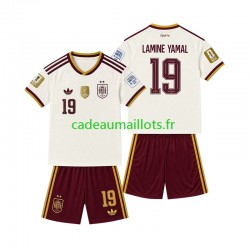Espagne Maillot avec flocage 2-star Lamine Yamal 19 Extérieur 2026-2027 ,Tenue Enfant MC