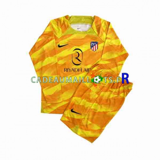 Atlético Madrid Maillot avec flocage Orange Gardien 2023-2024 ,Tenue Enfant ML