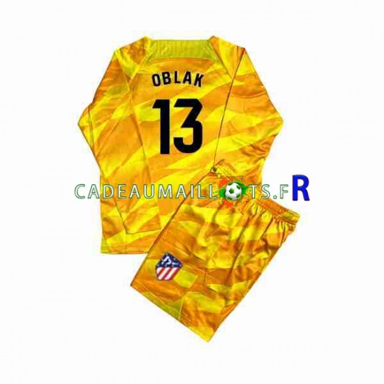 Atlético Madrid Maillot avec flocage Orange Jan Oblak 13 Gardien 2023-2024 ,Tenue Enfant ML