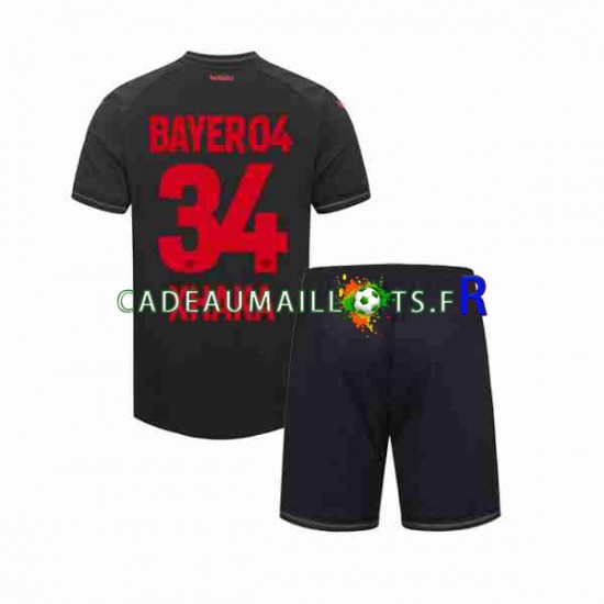 Bayer 04 Leverkusen Maillot avec flocage Granit Xhaka 34 Domicile 2023-2024 ,Tenue Enfant MC