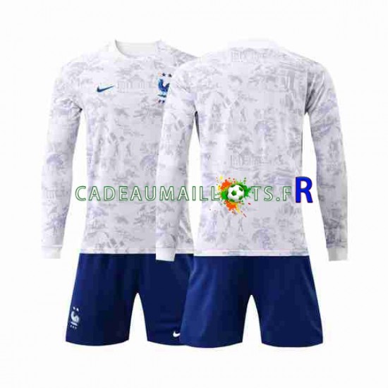 France Maillot avec flocage Extérieur Coupe du Monde 2022 ,Tenue Enfant ML