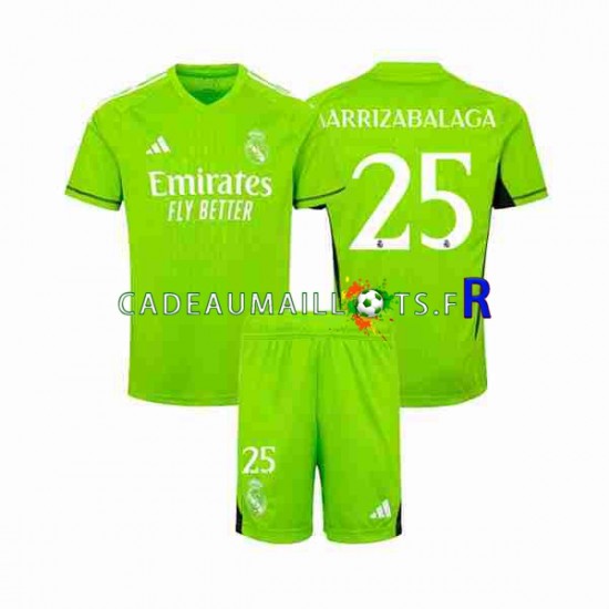 Real Madrid Maillot avec flocage Kepa Arrizabalaga 25 Gardien Domicile 2023-2024 ,Tenue Enfant MC