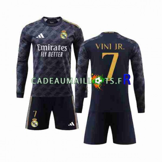 Real Madrid Maillot avec flocage Vini Jr 7 Extérieur 2023-2024 ,Tenue Enfant ML