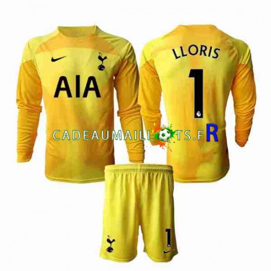 Tottenham Hotspur Maillot avec flocage Hugo Lloris 1 Gardien Domicile 2022-2023 ,Tenue Enfant ML