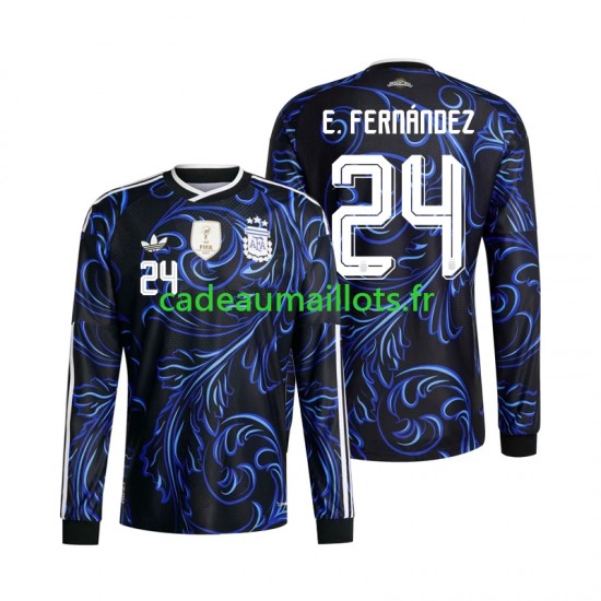 Argentine Maillot avec flocage Enzo Fernandez 24 Extérieur Coupe du Monde 2026 ,Homme ML