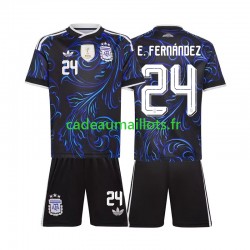 Argentine Maillot avec flocage Enzo Fernandez 24 Extérieur Coupe du Monde 2026 ,Tenue Enfant MC