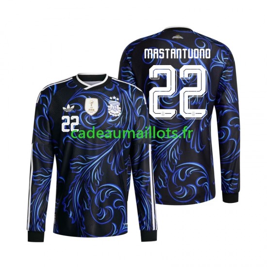 Argentine Maillot avec flocage Franco Mastantuono 22 Extérieur Coupe du Monde 2026 ,Homme ML