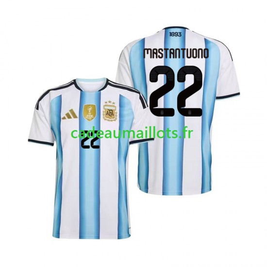 Argentine Maillot avec flocage Franco Mastantuono 22 Domicile Coupe du Monde 2026 ,Homme MC